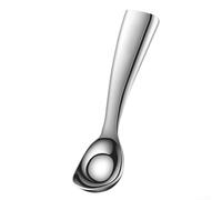 Cuillère à Glace pour robuste - Portionneuse à Glace Pro avec Manche pour bois pour Sorbet et Melon - Ustensile Cuisine (Stainless steel)