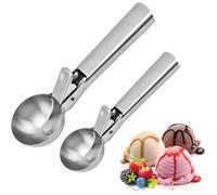 Cuillère À Glace Premium En Acier Inoxydable, Lot De 20 Pièces Avec Mécanisme De Démoulage, Robuste Et Lavable Au Lav