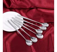 Cuillère à MazagranCuillère à Café à long Manche Cuillères à Mélanger, 6Pcs Cuillères en Acier Inoxydable Lunch Box