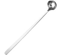 Cuillère à Mélanger en Acier Inoxydable à Long Manche, Multi-usage | Ustensile Cuisine Argenté, Design Ergonomique Monobloc, Prise Confortable, pour Wok et Service Quotidien