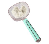 Cuillère à mesurer pour farine, riz | Pelle à glace multifonction | avec clip en acier inoxydable polyvalent, pelle à glace avec long manche pour aliments pour animaux, céréales, bonbons