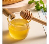 Cuillère à miel en bois de hêtre avec dimensions pratiques et extrémité arrondie pour les tâches quotidiennes de cuisine (B)