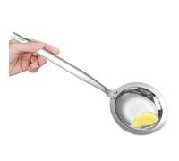 Cuillère à mousser en acier inoxydable avec longue passoire de cuisine avec fine - Pour une utilisation dans la cuisine pour bouillon, sauce, rôti, aliments, carafe, bol, mousse, beurre et