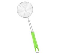 Cuillère à Passoire en Acier Inoxydable Vert, Poignée Longue Perforée