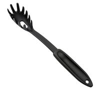 Cuillère à pâtes, fourchette à spaghetti, cuillère, ustensiles en nylon, ustensiles de cuisine, idéal pour servir différents plats (noir, taille unique)