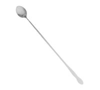 Cuillère à Pot en Acier Inoxydable 32cm, Manche Long | Forme Gourde à Pointe, pour Soupe et Fondue, Argentée, Passe au Lave-vaisselle