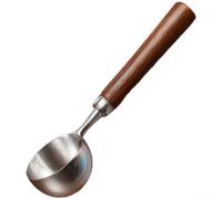 Cuillère à pour espresso Ergonomique Manche en Noyer 15ml Cuillère(D) | Acier 304 alimentaire, manche noyer naturel, dosage pour précis 15ml, pour idéal pour espresso, design élégant