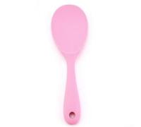 Cuillère à Riz en Silicone Résistante à la Chaleur Ustensile de Cuisine Antiadhésif pour Poêles 22cm (Pink)