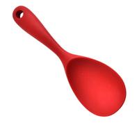 Cuillère à Riz en Silicone Rouge Antiadhésive, Facile à Nettoyer | Peut Tenir Debout, Portable, Usage la Cuisine, Gel de Silice, Service de Riz et Préparation
