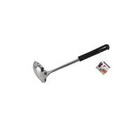 Fackelmann 24396 Cuillère à Sauce Acier Inoxydable Noir/Argent 26 x 8,5 x 6 cm