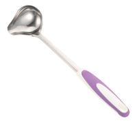 Cuillère à Sauce Anti-chute, en Acier Inoxydable, pour Buffet | Finition Polie à Main, Bec Latéral Précis, PP et Acier Inoxydable, Nettoyage Facile, pour Repas Traiteur