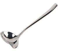 Cuillère à sauce en acier inoxydable Unyqoos®, avec bec verseur, 19 cm de long, 7,5 cm de largeur à la tête, surface brillante, lavable au lave-vaisselle – idéale pour les sauces, les soupes et les vi