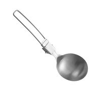 Cuillère à soupe pliable en acier inoxydable, ustensile de cuisine polyvalent pour casserole chaude, barbecue, buffet, pique-nique, camping-car, cuisine, camping, vaisselle portable en métal