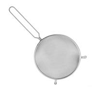 Cuillère à tamis en acier inoxydable avec double poignée - Maille métallique fine - Filtre de cuisine pour huile et pâtes - Passe au lave-vaisselle - Compact - 31,5 x 14,5 x 3 cm - Pour friteuse