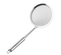 Cuillère à tamis en maille, cuillère à écumoire avec poignée - Cuillère à tamis à maille fine Écumoire en acier inoxydable - Louche à tamis de cuisson pour écumer la graisse et la mousse pour le lait