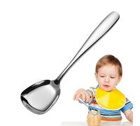 Cuillère à tête carrée en acier inoxydable - Cuillères à mesurer carrées en acier inoxydable - Cuillère à soupe de table - Cuillère à sucre avec poignée confortable pour pots à épices, table à manger