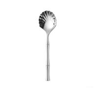 Cuillère à Thé Longue Manche Design Élégant Or(Silver) | Acier 304 pour premium, anti-rouille, pour brillance , pour idéal desserts et fruits, résistant usage quotidien