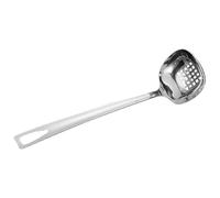 Cuillère à Trous Cuisine en Acier Inoxydable pour Soupe, Argenté | Écumoire à Fentes, Poignée Antidérapante, Usage Maison et Restaurant, Résistante à Corrosion