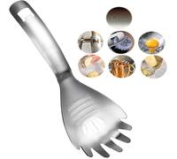 Cuillère à trous multifonctions 5 en 1 en acier inoxydable 304 : écumoire, cuillère à spaghetti, presse-gingembre, presse-pommes de
