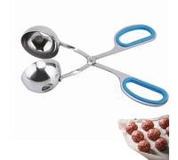 Cuillère à Viande Acier Inoxydable, Boulettes de Viande Antiadhésives Pinces à Billes à Viande Cuillère à boulette Pinces à Glace moule à glaçons, pelle à pâte à biscuits pour la cuisine19x8 cm (Bleu)