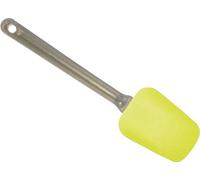 Cuillère avec manche en plastique transparent - Spatule en silicone jaune - Dimensions : 1 x 55 x 235 cm