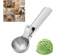 Cuillère Boule à Glace Acier Inoxydable - Portionneur Ergonomique pour Glace, Sorbet et Dessert
