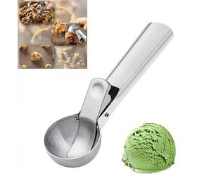 Cuillère Boule à Glace Acier Inoxydable - Portionneur Ergonomique pour Glace, Sorbet et Dessert