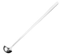 Cuillère Cuisine Service en Acier Inoxydable à Long Manche | Argenté, Moulage Intégré, Prise Confortable, Usage Polyvalent, pour Wok Cuisine Domestique