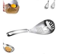 Cuillère de cuisine multifonction en acier inoxydable 304 | Combine les fonctions de râpe à gingembre, séparateur de jaune d'œuf, presse-aliments, écumoire et décapsuleur
