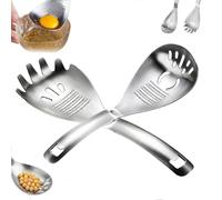 Cuillère de cuisine multifonction en acier inoxydable 304 | Combine les fonctions de râpe à gingembre, séparateur de jaune d'œuf, presse-aliments, écumoire et décapsuleur