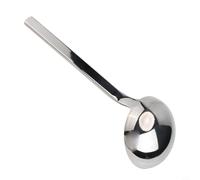 Cuillère de pour service 304 pour robuste Manche Long Design Épaissi Grande Capacité pour Soupes et Ragoûts Argentée 25x9cm(big)