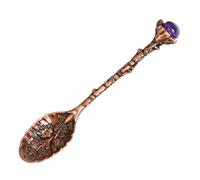 Cuillère de service décorative aspect métal 10 cm de long en, A | Accent supérieur brillant pour l ' affichage de la Station de boissons, cuillère à thé à Long manche pour décor de