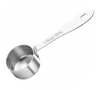 Cuillère Doseuse 30ml en Acier Inoxydable pour Café et Pâtisserie | Finition Miroir Polie, Surface Lisse, Accès Pratique aux Bocaux Profonds, Adaptée au Bicarbonate, Rangement Garde-manger