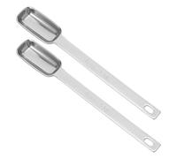 Cuillère Doseuse à Long Manche 5ml 2 Pièces Acier Inoxydable | Mesure Précise des Épices et Condiments, Service de Sauces, Nettoyage Rapide, Rangement Suspendu, Finition Polie