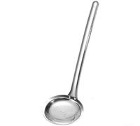 Cuillère écumoire en acier inoxydable 316 avec tamis en maille de 80 mm - Cuillère mousseuse résistante à la chaleur pour huile et soupe - Ustensile de cuisine ergonomique pour frire et cuisiner (S)
