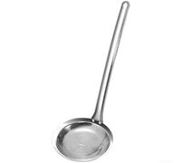 Cuillère écumoire en acier inoxydable 316 avec tamis en maille de 80 mm - Cuillère mousseuse résistante à la chaleur pour huile et soupe - Ustensile de cuisine ergonomique pour frire et cuisiner (L)