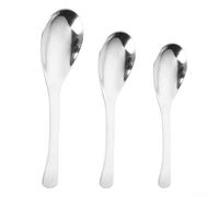 Cuillère en acier inoxydable pour soupe et riz - Fabriquée à partir de matériau de qualité 304 avec construction robuste et finition lisse (S)