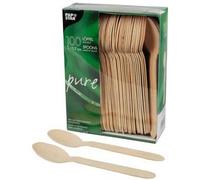 Cuillère en bois 'pure', longueur: 157 mm, par 500
