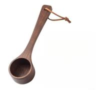 Cuillère en pour bois de Noyer Massif Lisse Éclats Cuillère en | Dosage stable 10g, pour bois naturel lisse, éclats, pour idéal préparation pour espresso, pour moka, thé