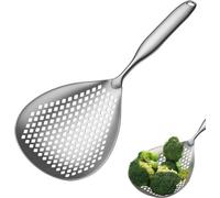 Cuillère filtrante en acier inoxydable, spatule à mousse, cuillère à fentes, pince à servir, cuillère en acier inoxydable, pour les ragoûts, les poêlées, les plats chauds, les fritures
