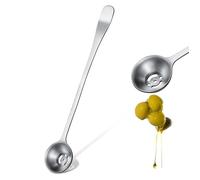 Cuillère Inox Longue Manche pour Bocaux - Trou Évacuation - Cerises/Olives/Cornichons QIEDOVIEY