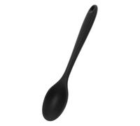 Cuillère Multifonction en Silicone Noir, Manche Ergonomique, la Cuisine | Ustensile Polyvalent, Prise Confortable, Facile à Nettoyer, Service Maison, Usage Quotidien
