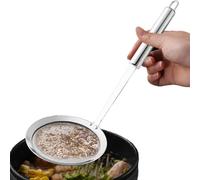 Cuillère passoire | Cuillère de cuisine en acier inoxydable, filtre à huile en fine antirouille pour soupe, thé, lait de soja, frire, bouillon et préparation des repas