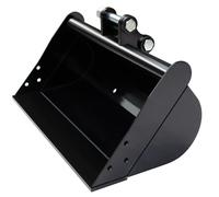 Cuillère pour mini-pelle - Cuillère de terrassement de 600 mm - Trou de fixation de 25 mm - Distance entre les fixations de 88 mm - Portée de fixation de 90 mm - Cuillère pour pelle, conçue pour le te