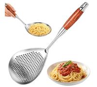 Cuillère rainurée en acier inoxydable - Louche en acier inoxydable pour aliments, écumoires pour cuisine - Pour boulettes, œufs, viande, nouilles, marmite et cuisine, maison, restaurant