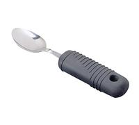Cuillère Sammons Preston Sure Grip à courber, cuillère en acier inoxydable avec épaisse poignée en caoutchouc nervurée, facilitant la prise en main, ustensile de diamètre 3.8cm.