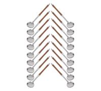 Cuillère Vintage 20 Pièces en Acier Inoxydable | Poignée Bois, Usage Restaurant et Dîner, Entretien Facile, Longue, Design Classique
