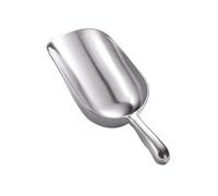 Cuillères alimentaires en métal acier inoxydable, 6 pièces, glaçons polyvalents, pelle à pop-corn, sucres, céréales, for la cuisine, fête au Bar Pour Cuisines, Buffets(M)