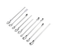 Cuillères de Prélèvement Mélange et Poudre en Acier Inoxydable 9 Pièces | Usage Laboratoire et Maison, Argenté, Styles Variés, pour Granulés, Lot Neuf, Format Pratique