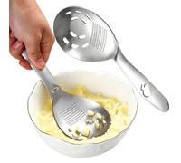 Cuillères de Service à Fentes Lot de 2 Outil Polyvalent à Écraser | Écumoire pour Œufs pour Maison Quotidienne Pendaison de Crémaillère Dîner Gingembre Ail